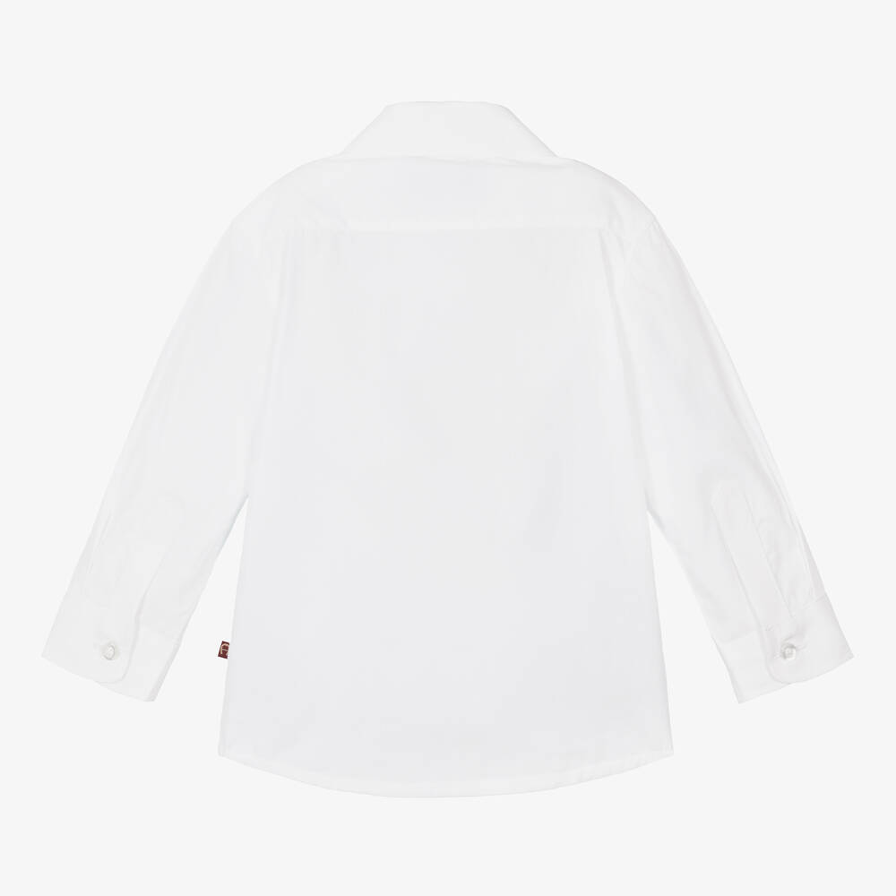 AIGNER-Бело-голубая хлопковая рубашка для малышей | Childrensalon Outlet