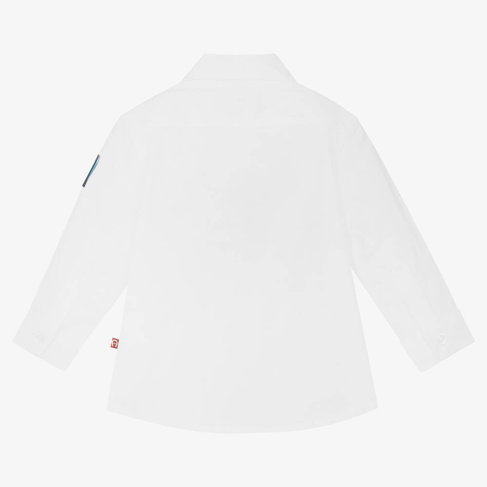 AIGNER-Baby Boys White Spray Paint Shirt | Childrensalon Outlet