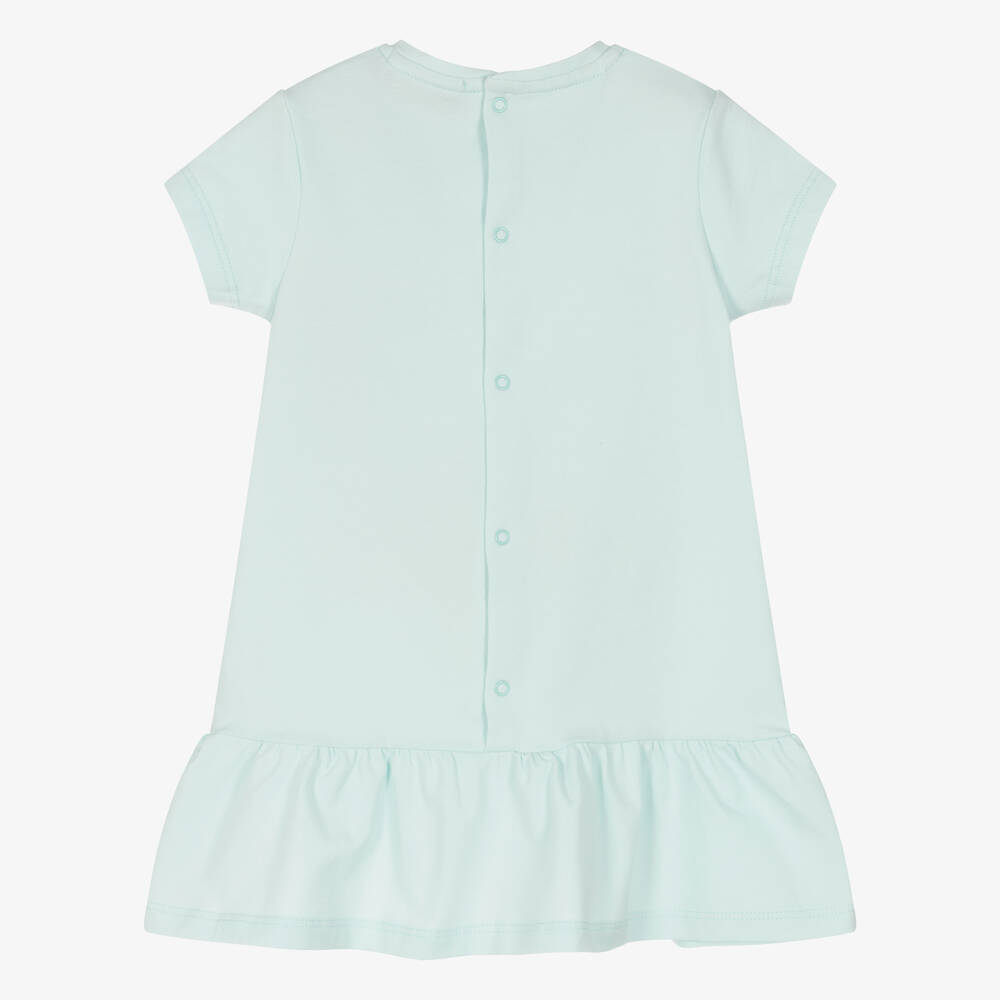 AIGNER-Baby Girls Blue & Gold Cotton Handbag Dress | Childrensalon Outlet