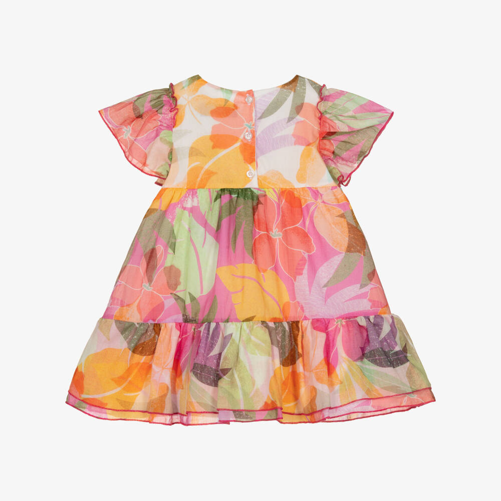 AIGNER-Платье из хлопковой вуали с цветами | Childrensalon Outlet