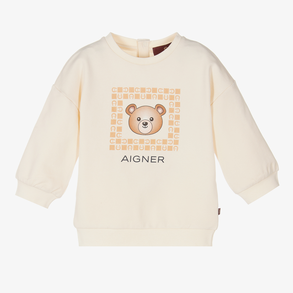 AIGNER - Baby Girls Ivory Sweatshirt | Childrensalon