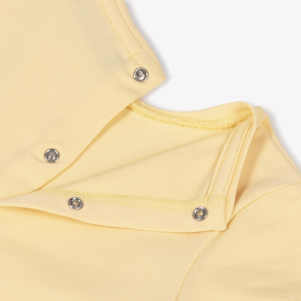 AIGNER-Baby Girls Pastel Yellow Cotton Dress with Bag Print | Childrensalon Outlet