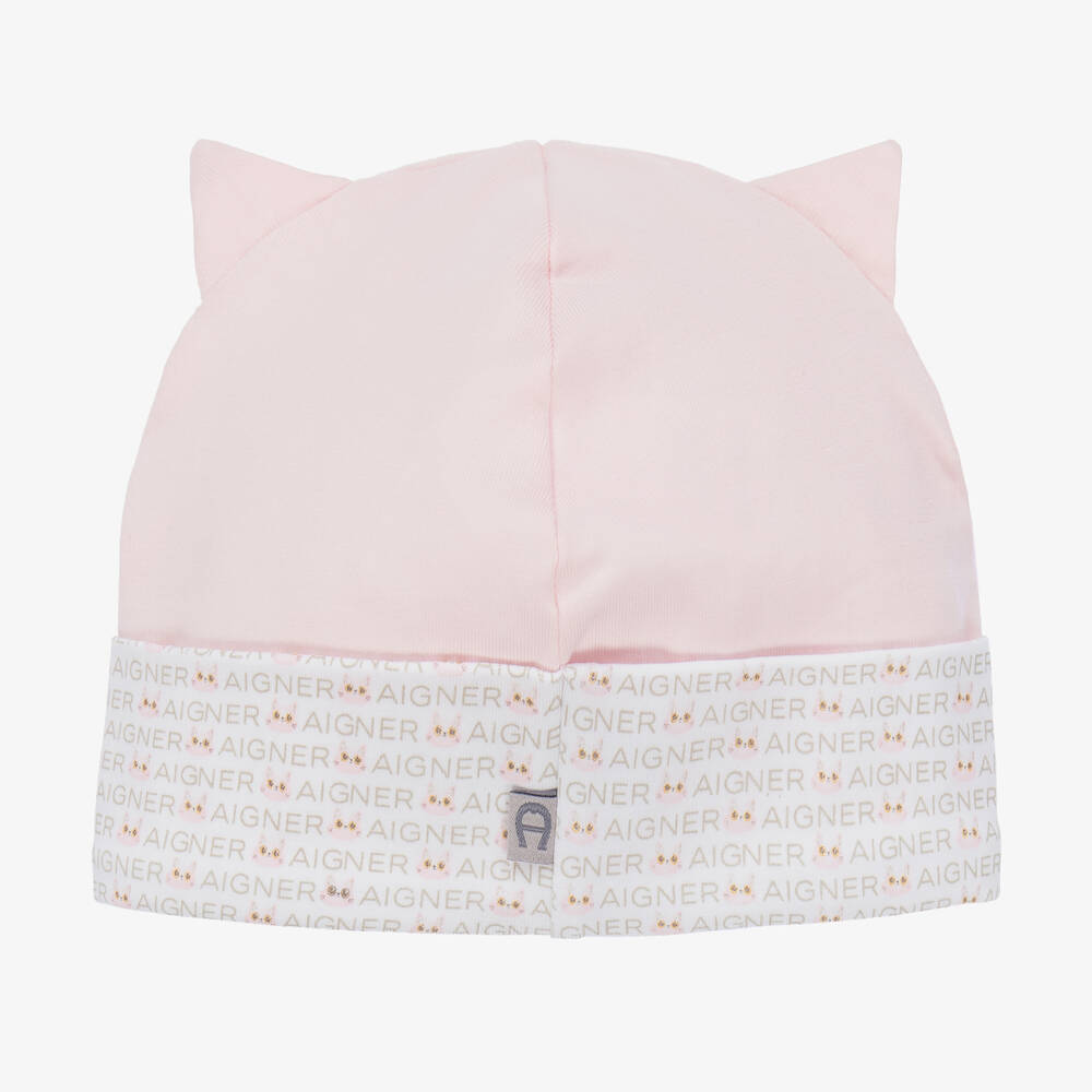 AIGNER-Baby Girls Pink Cotton Hat | Childrensalon Outlet