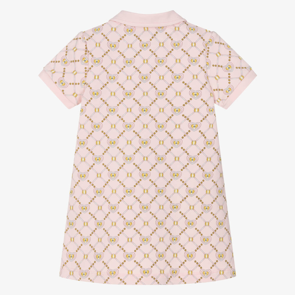 AIGNER-Платье рубашка поло из розового хлопка для девочек | Childrensalon Outlet