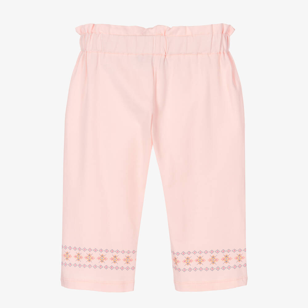AIGNER-Baby Girls Pink Cotton Jersey Trousers  | Childrensalon Outlet