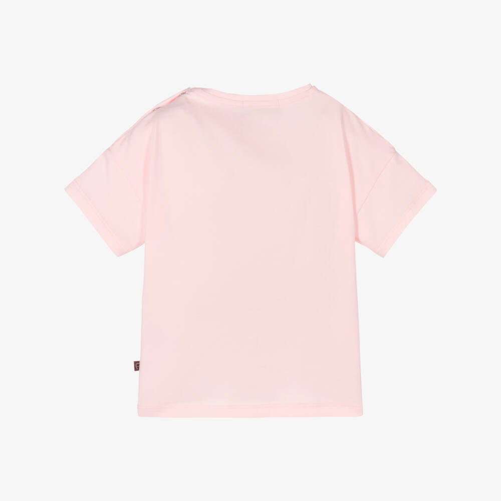 AIGNER-Baby Girls Pink Cotton Logo T-Shirt | Childrensalon Outlet