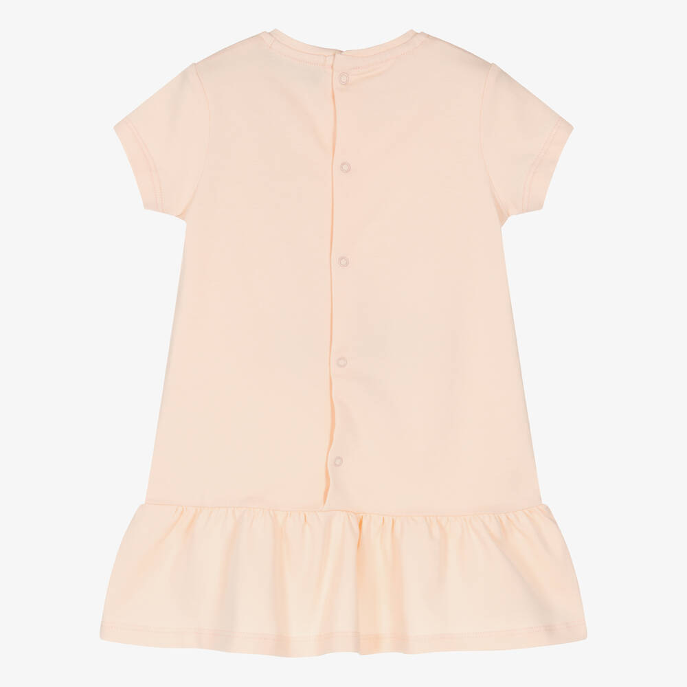 AIGNER-Baby Girls Pink & Gold Cotton Handbag Dress | Childrensalon Outlet