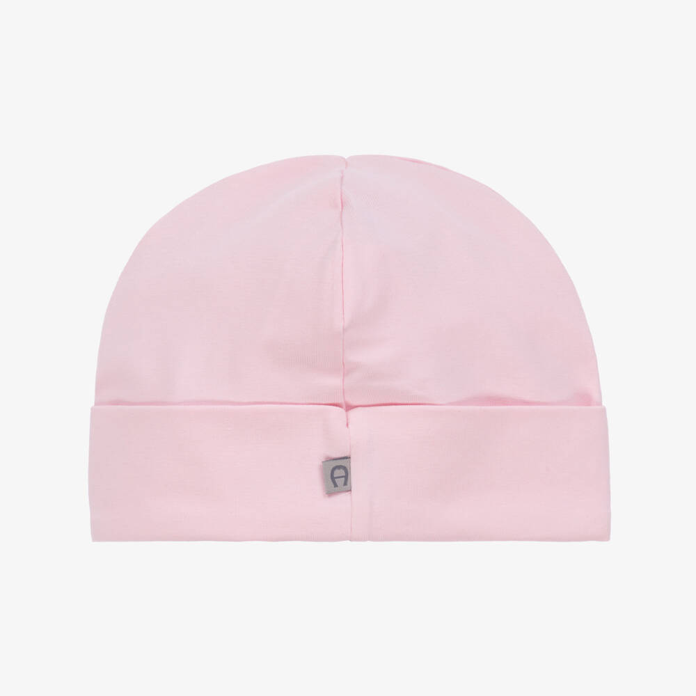 AIGNER-Baby Girls Pink Logo Pima Cotton Hat | Childrensalon Outlet