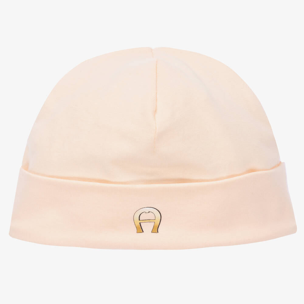 AIGNER - Bonnet rose en Pima bébé fille | Childrensalon