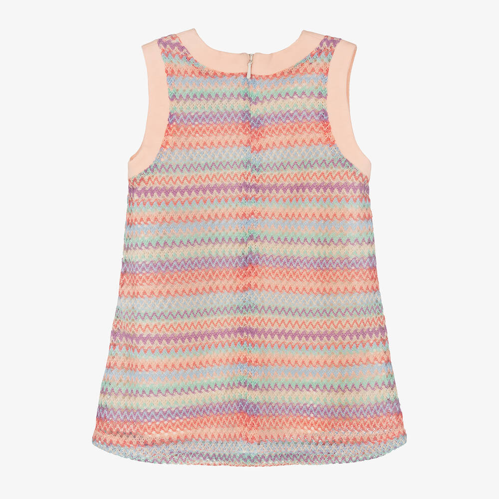 AIGNER-فستان أطفال بناتي كروشيه محبوك لون زهري | Childrensalon Outlet