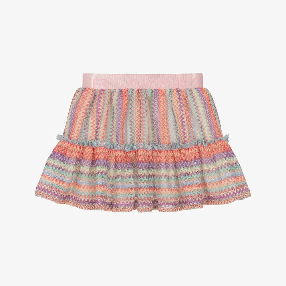 AIGNER-Baby Girls Pink Zigzag Crochet Skirt | Childrensalon Outlet