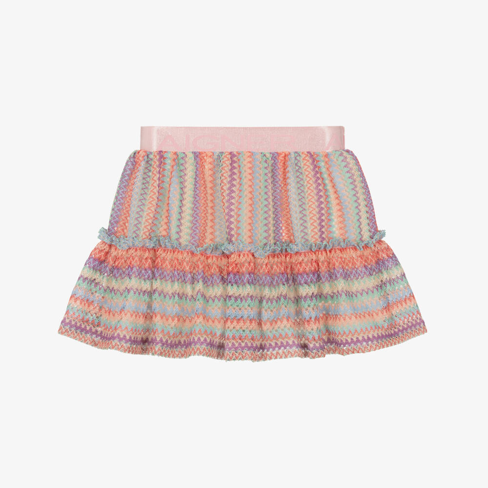 AIGNER-Baby Girls Pink Zigzag Crochet Skirt | Childrensalon Outlet