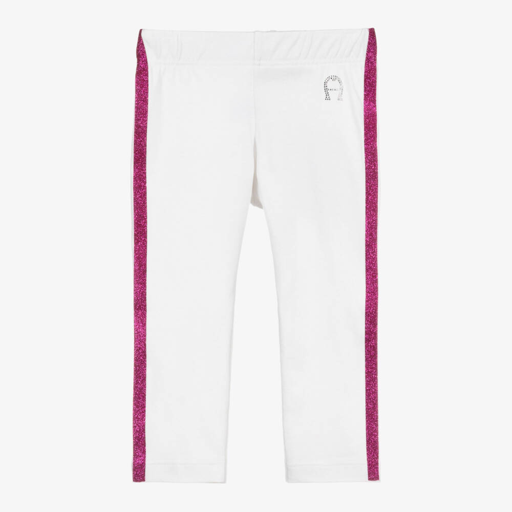 AIGNER-Baby Girls White Logo Leggings | Childrensalon Outlet