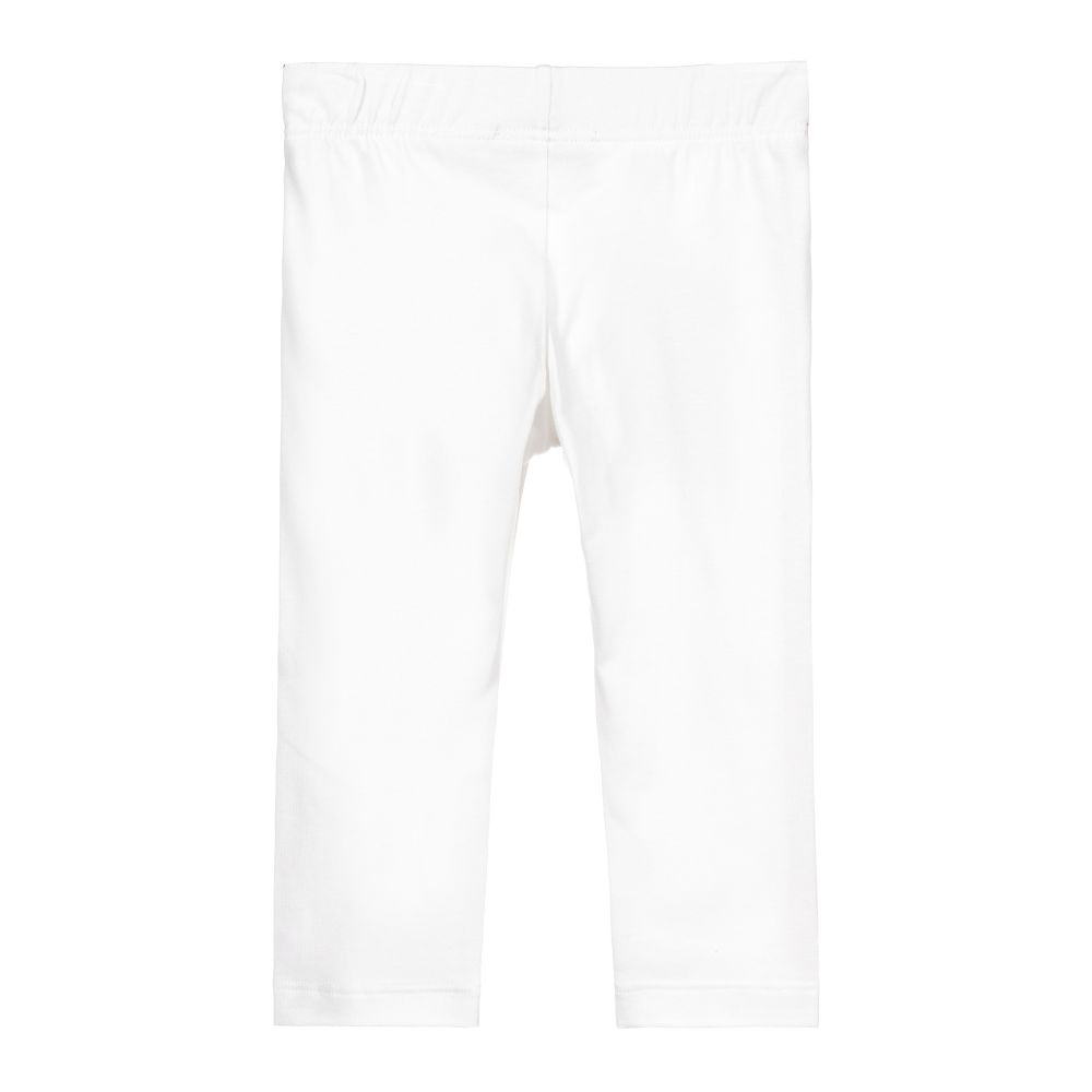 AIGNER-Baby Girls White Logo Leggings | Childrensalon Outlet