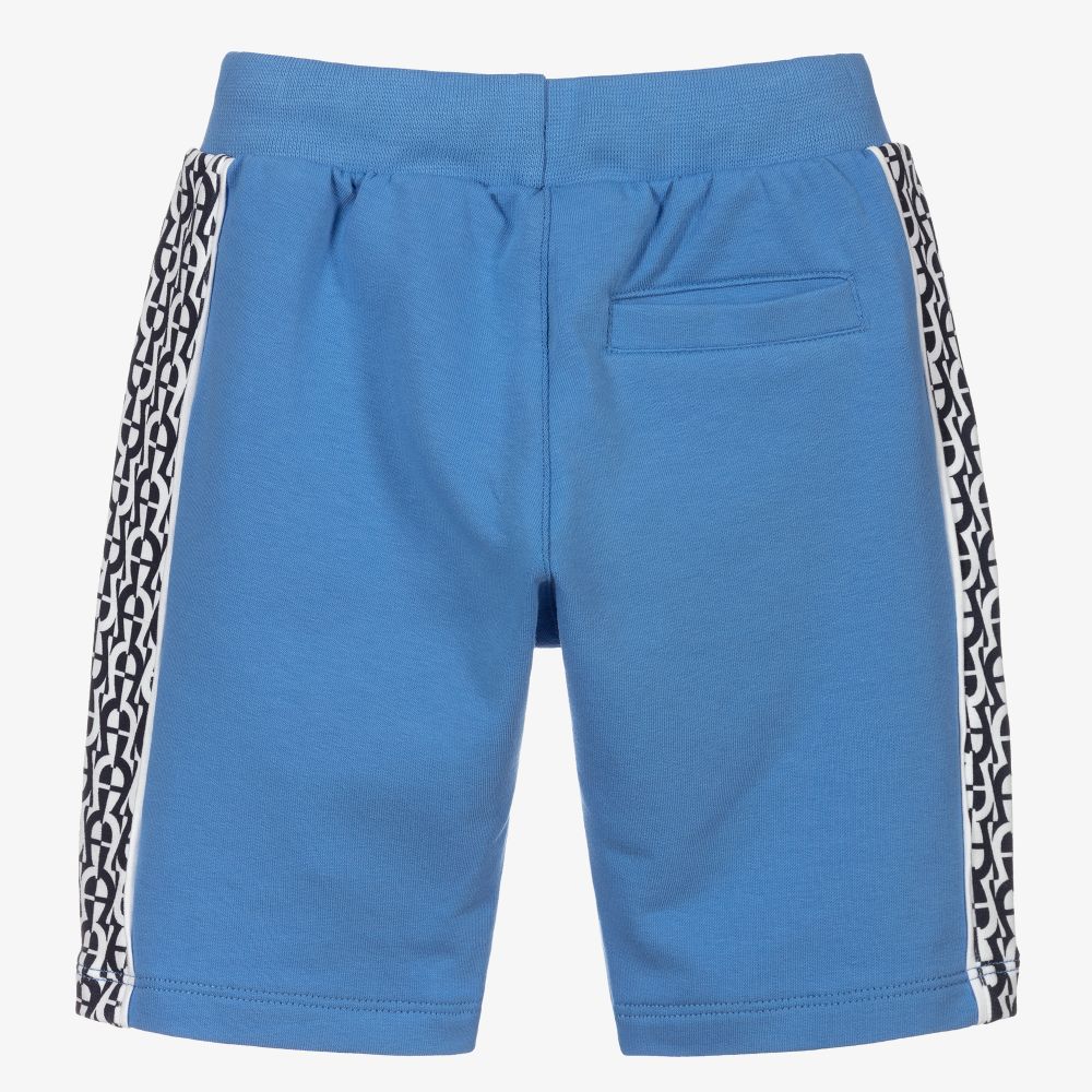 AIGNER-شورت أطفال ولادي قطن جيرسي لون أزرق | Childrensalon Outlet