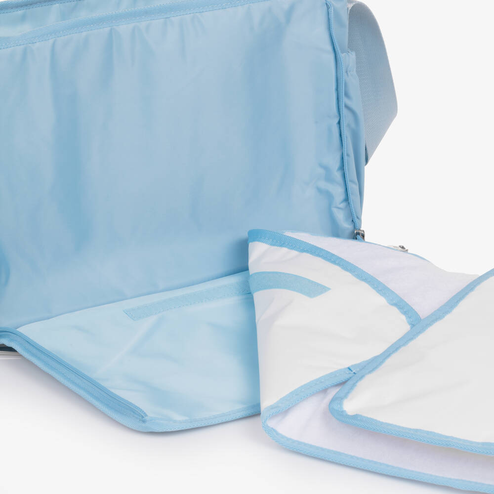 AIGNER-Blue Messenger Changing Bag with Logo Embroidery (37cm) | Childrensalon Outlet