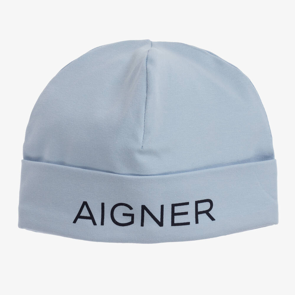 AIGNER - قبعة قطن بيما لون أزرق للمواليد | Childrensalon