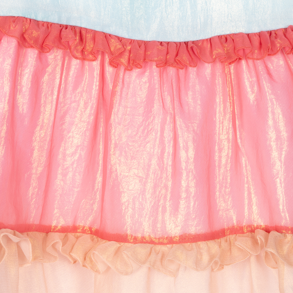 AIGNER-Blue & Pink Organza Dress | Childrensalon Outlet