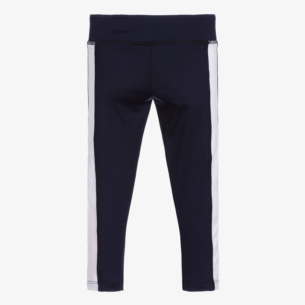 AIGNER-Темно-синие легинсы с розовой отделкой | Childrensalon Outlet