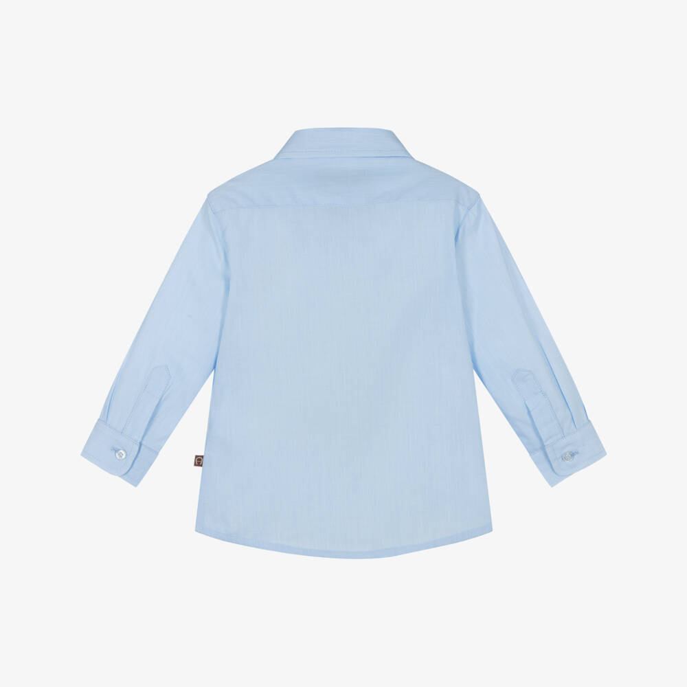 AIGNER-قميص أزرق قطني بأزرار للأولاد | Childrensalon Outlet