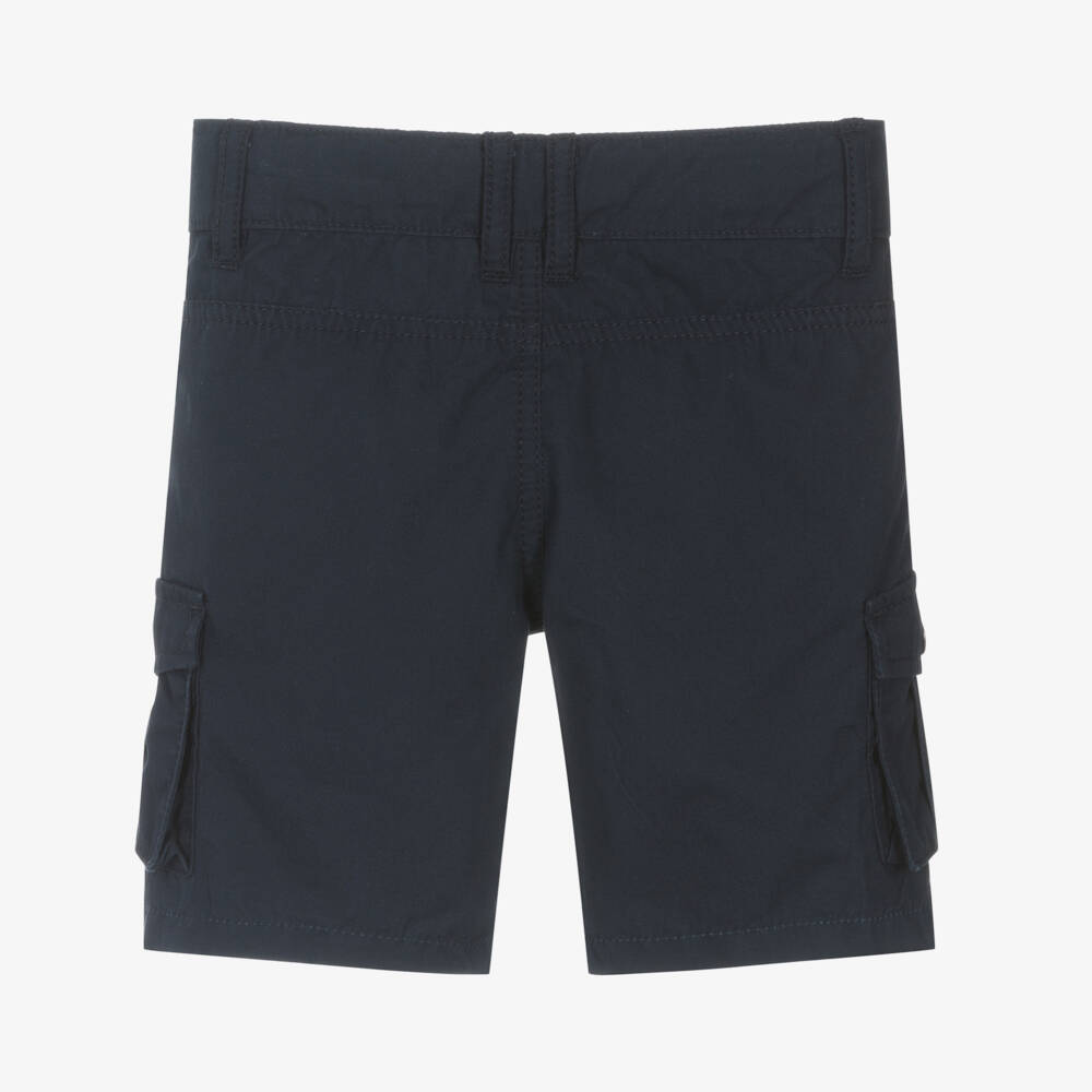 AIGNER-Boys Azure Cotton Cargo Bermudas | Childrensalon Outlet