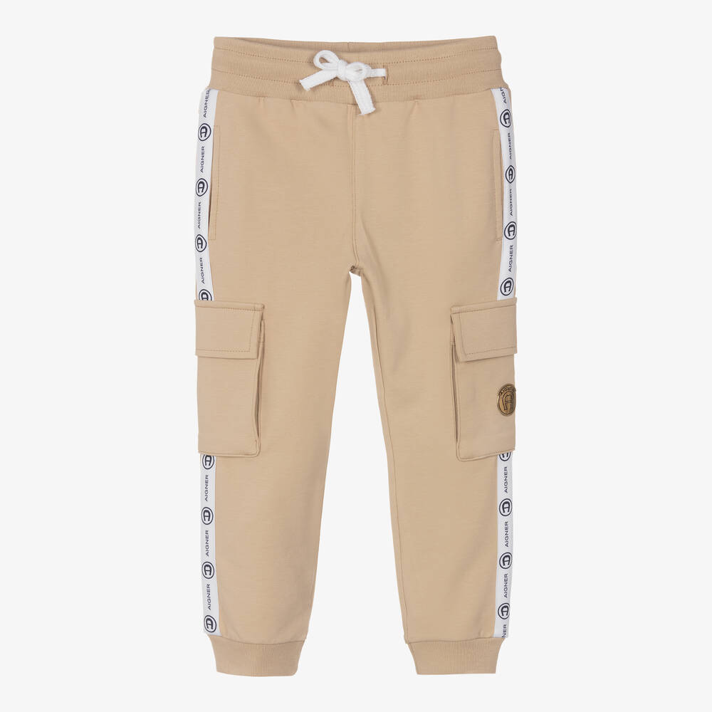 AIGNER - Pantalon de survêtement cargo beige garçon | Childrensalon