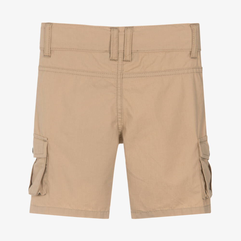 AIGNER-Boys Beige Cotton Adventure Shorts | Childrensalon Outlet