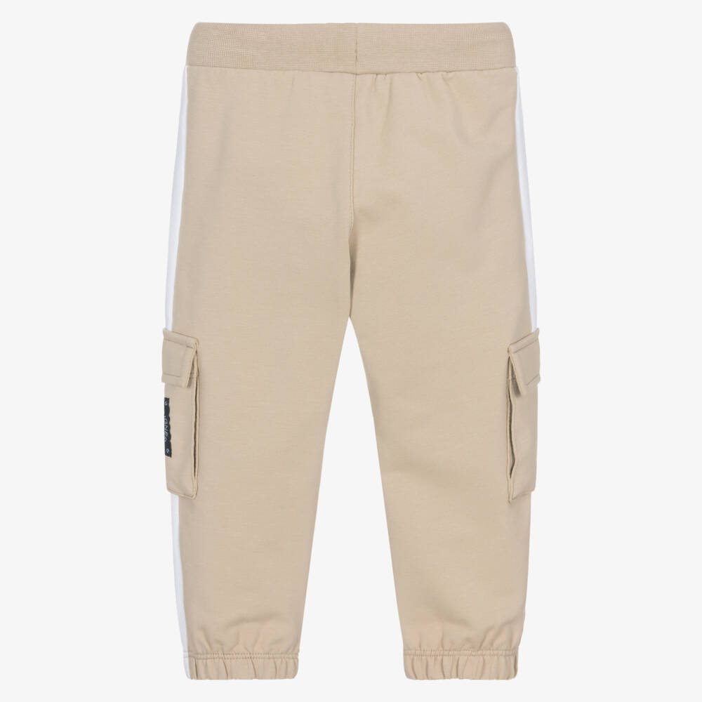 AIGNER-Boys Beige Cotton Cargo Pants | Childrensalon Outlet