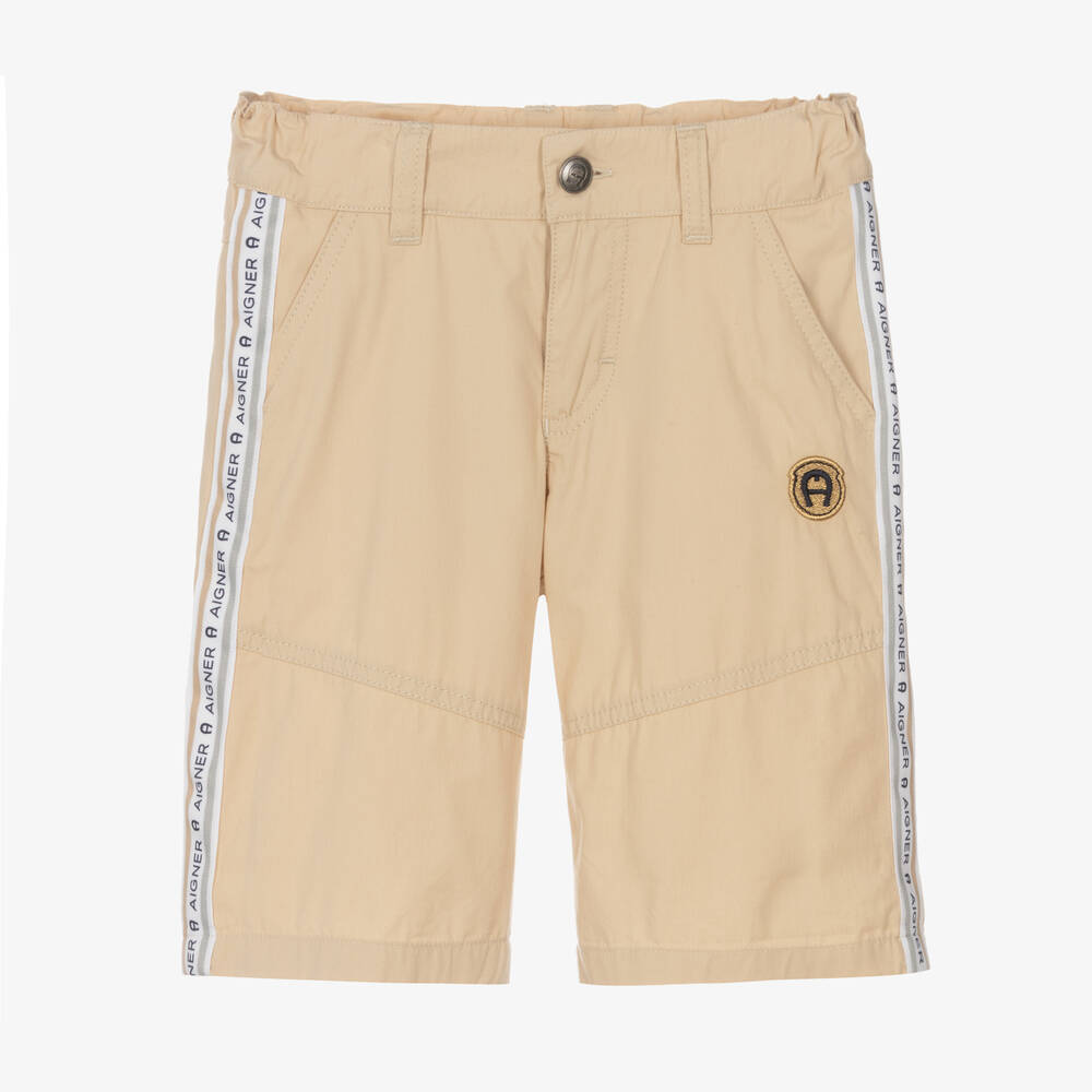 AIGNER - Beige Baumwollshorts für Jungen | Childrensalon