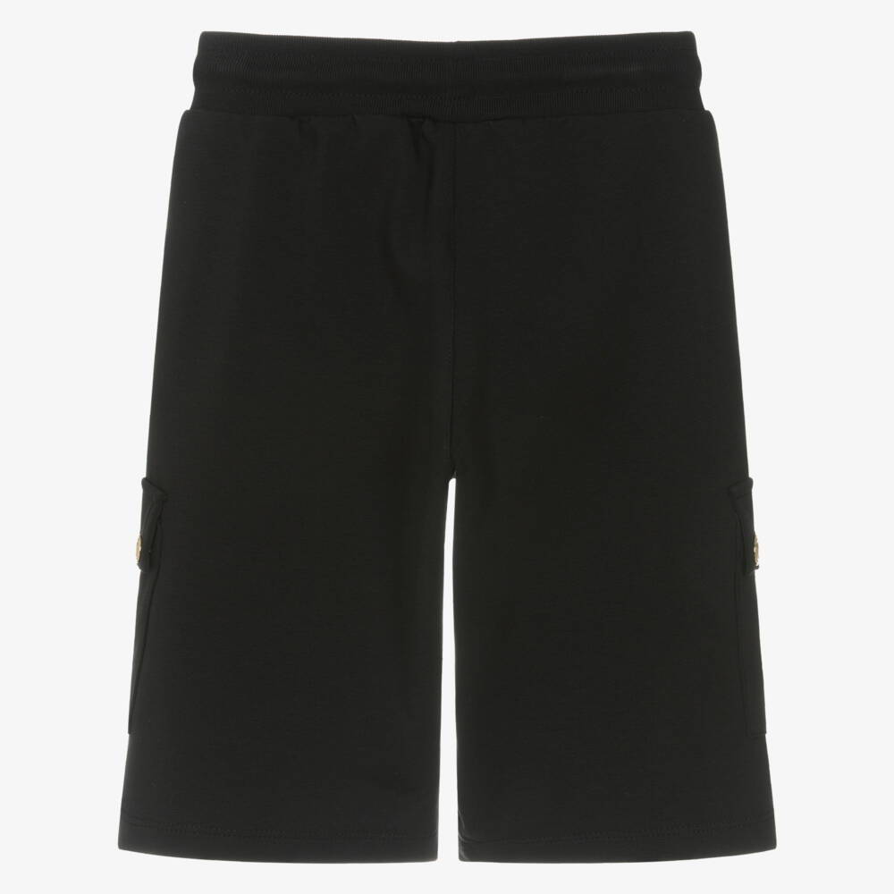 AIGNER-Boys Black Cotton Jersey Shorts | Childrensalon Outlet