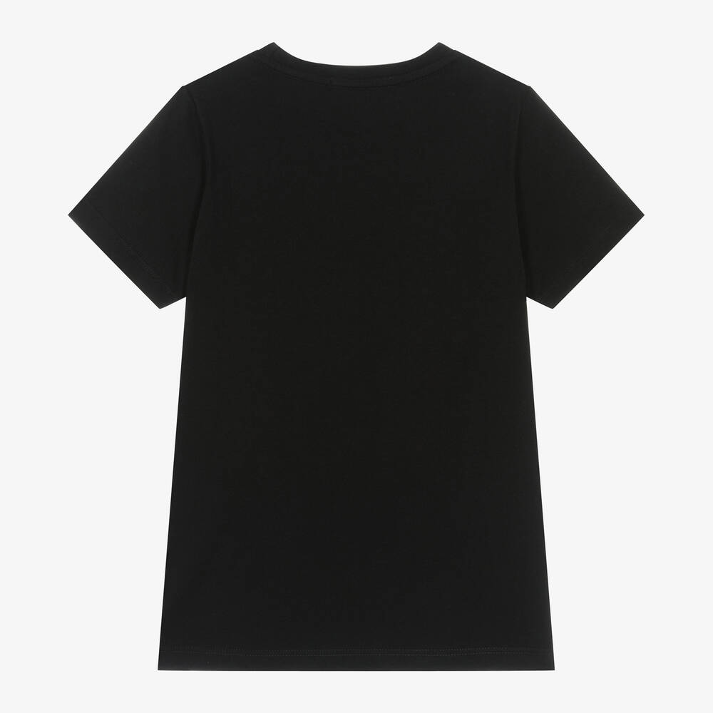AIGNER-Boys Black Cotton T-Shirt | Childrensalon Outlet