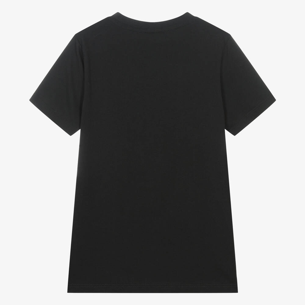 AIGNER-Boys Black Cotton T-Shirt | Childrensalon Outlet