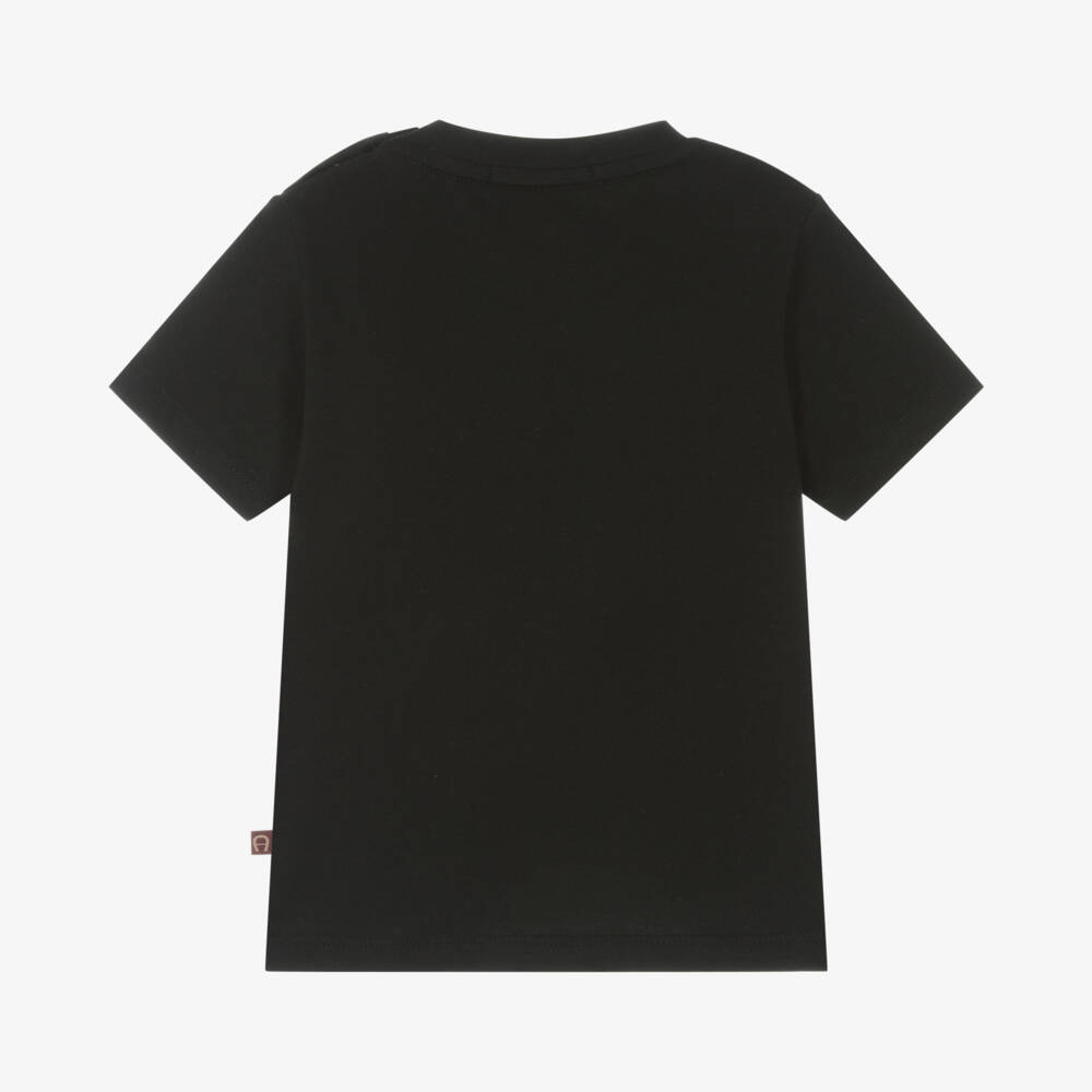 AIGNER-Boys Black Logo Jersey Tee | Childrensalon Outlet