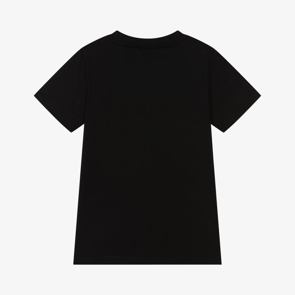 AIGNER-Boys Black & White Logo Cotton T-Shirt | Childrensalon Outlet