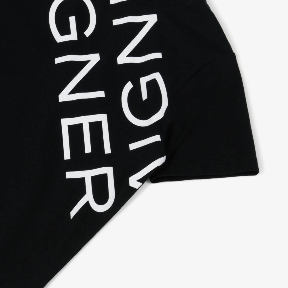 AIGNER-Boys Black & White Logo Cotton T-Shirt | Childrensalon Outlet