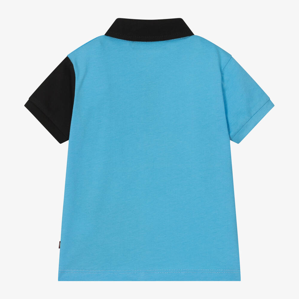 AIGNER-Boys Blue & Black Polo Top | Childrensalon Outlet