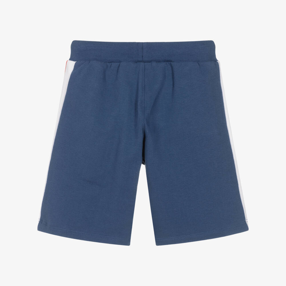 AIGNER-Boys Blue Cotton Jersey Logo Shorts | Childrensalon Outlet