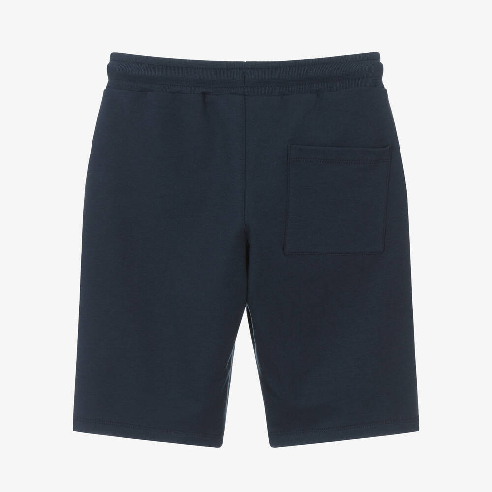 AIGNER-Boys Blue Cotton Jersey Shorts | Childrensalon Outlet