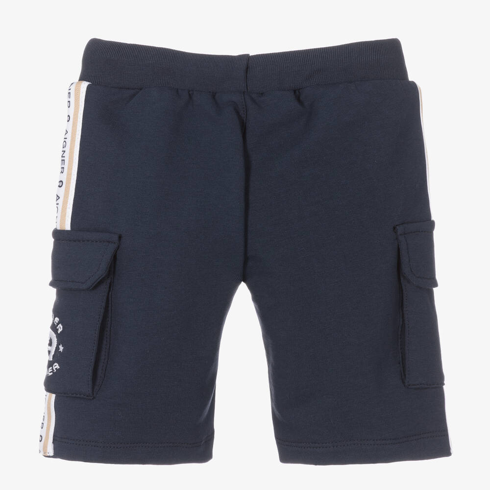 AIGNER-Синие хлопковые шорты для мальчиков | Childrensalon Outlet