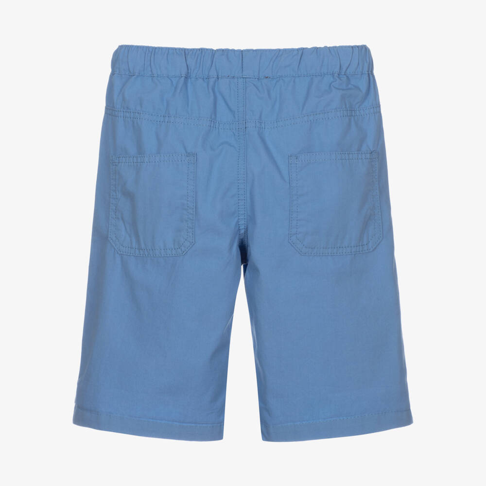 AIGNER-Boys Blue Cotton Shorts | Childrensalon Outlet