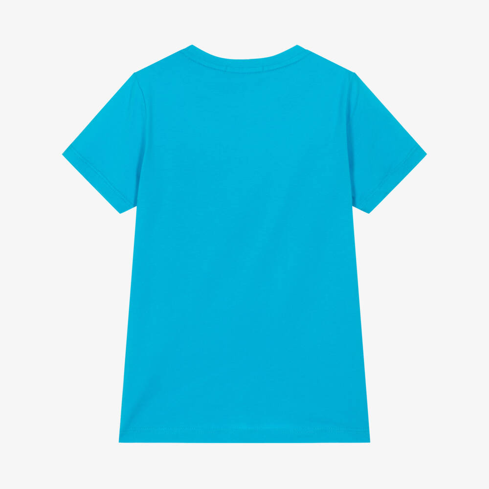 AIGNER-Boys Blue Cotton T-Shirt | Childrensalon Outlet