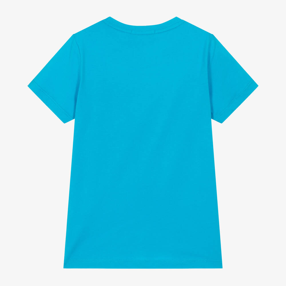 اقنر-تيشيرت قطن لون أزرق تركواز للأولاد | Childrensalon Outlet