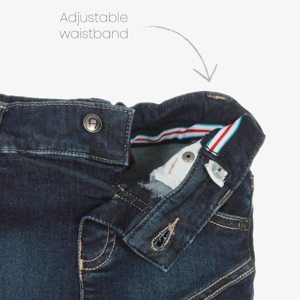 AIGNER-Boys Blue Denim Shorts | Childrensalon Outlet