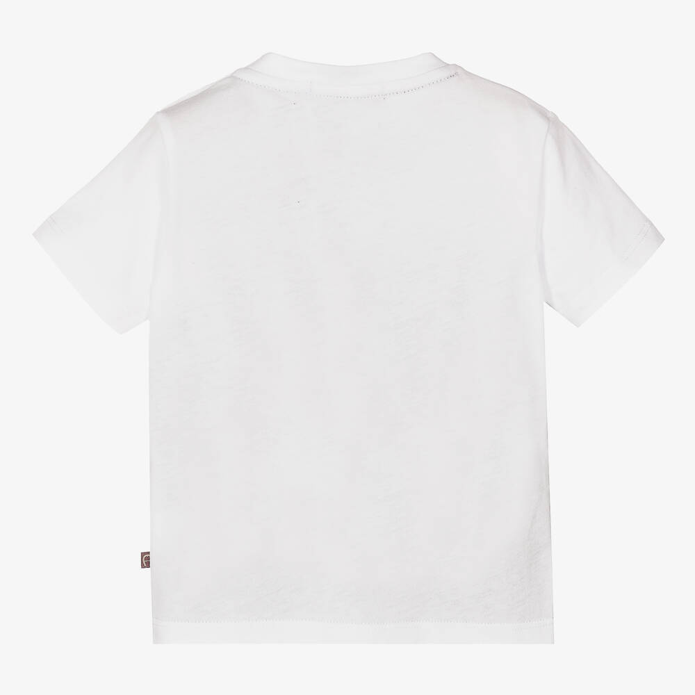 AIGNER-Boys Blue Green Cotton T-Shirt | Childrensalon Outlet