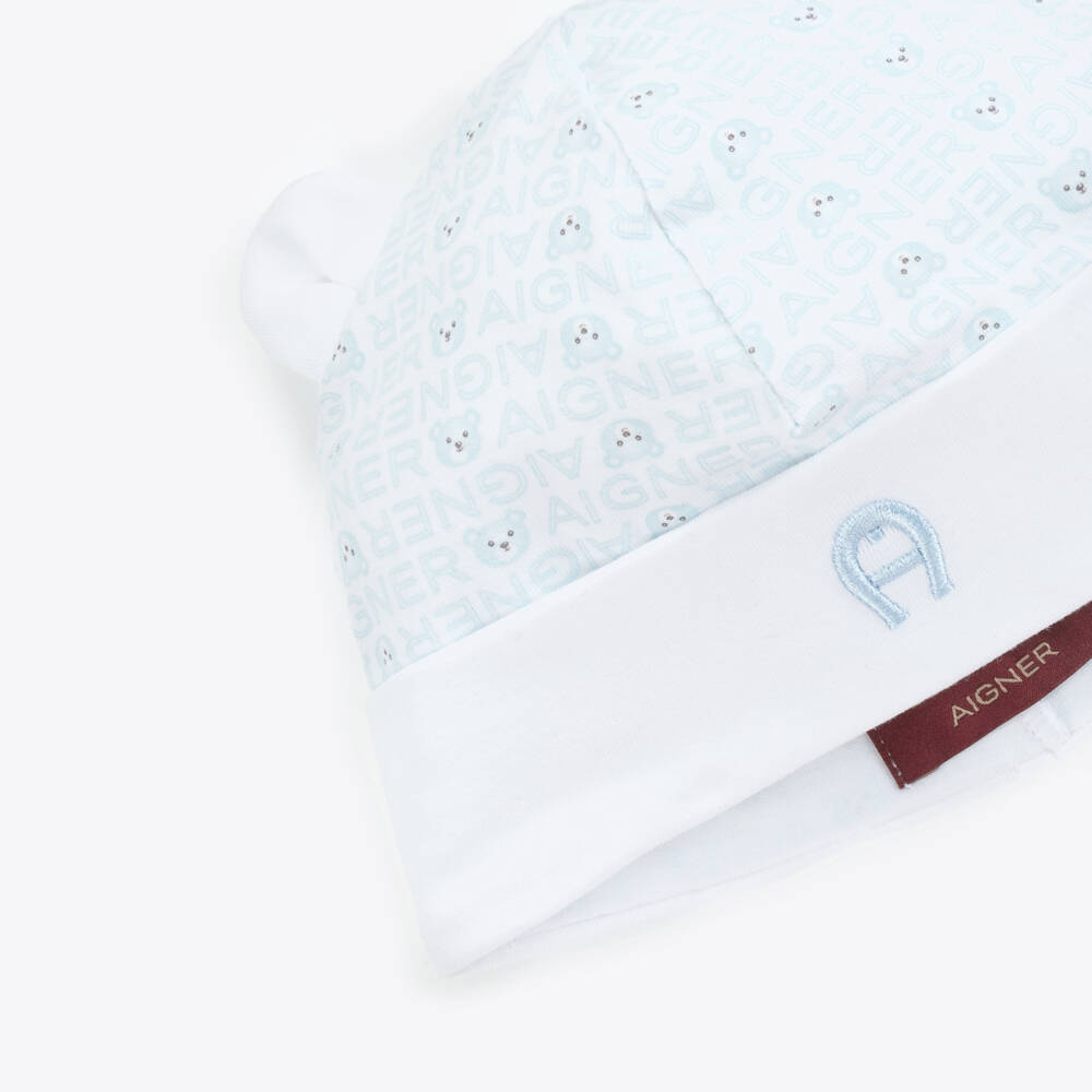 AIGNER-Boys Blue Lux Teddy Cap | Childrensalon Outlet