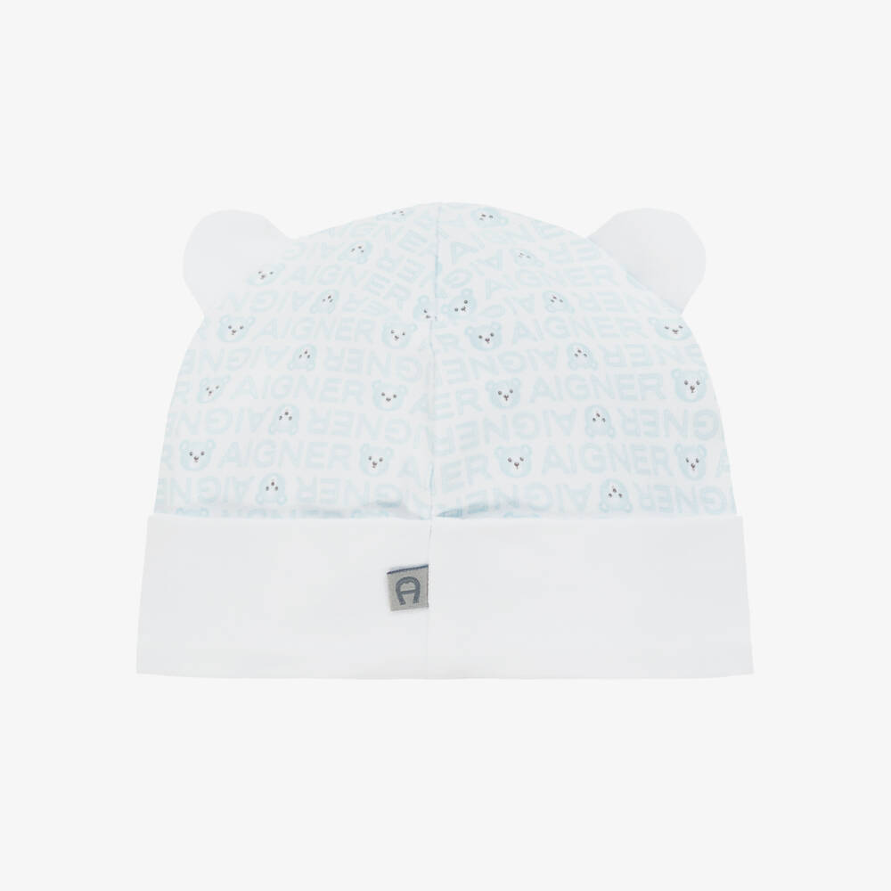 AIGNER-Boys Blue Lux Teddy Cap | Childrensalon Outlet