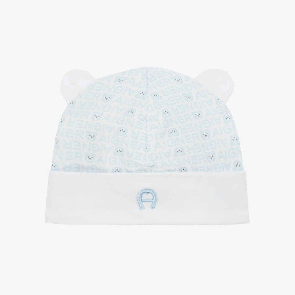 AIGNER-Boys Blue Lux Teddy Cap | Childrensalon Outlet