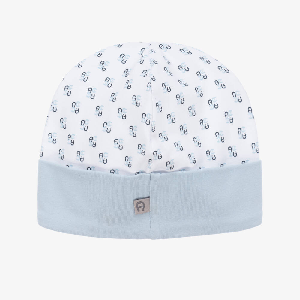 AIGNER-قبعة أطفال ولادي قطن بيما لون أزرق | Childrensalon Outlet