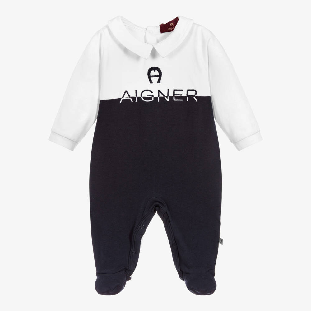 AIGNER-Синий комбинезон из хлопка пима | Childrensalon Outlet