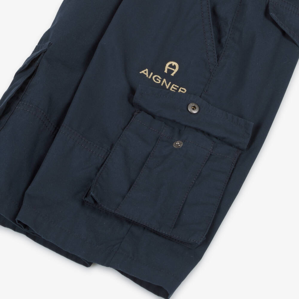 AIGNER-طقم ملابس قطنية زرقاء وبيضاء للأولاد | Childrensalon Outlet